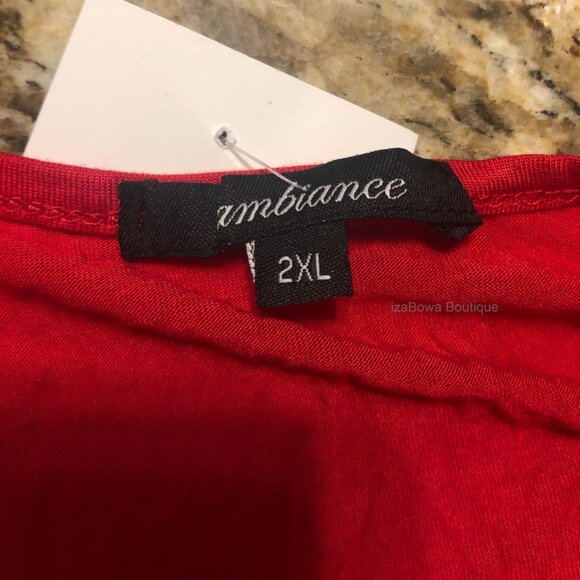 Red Sleeveless Sharkbite Top (2) - Picture 3 of 3